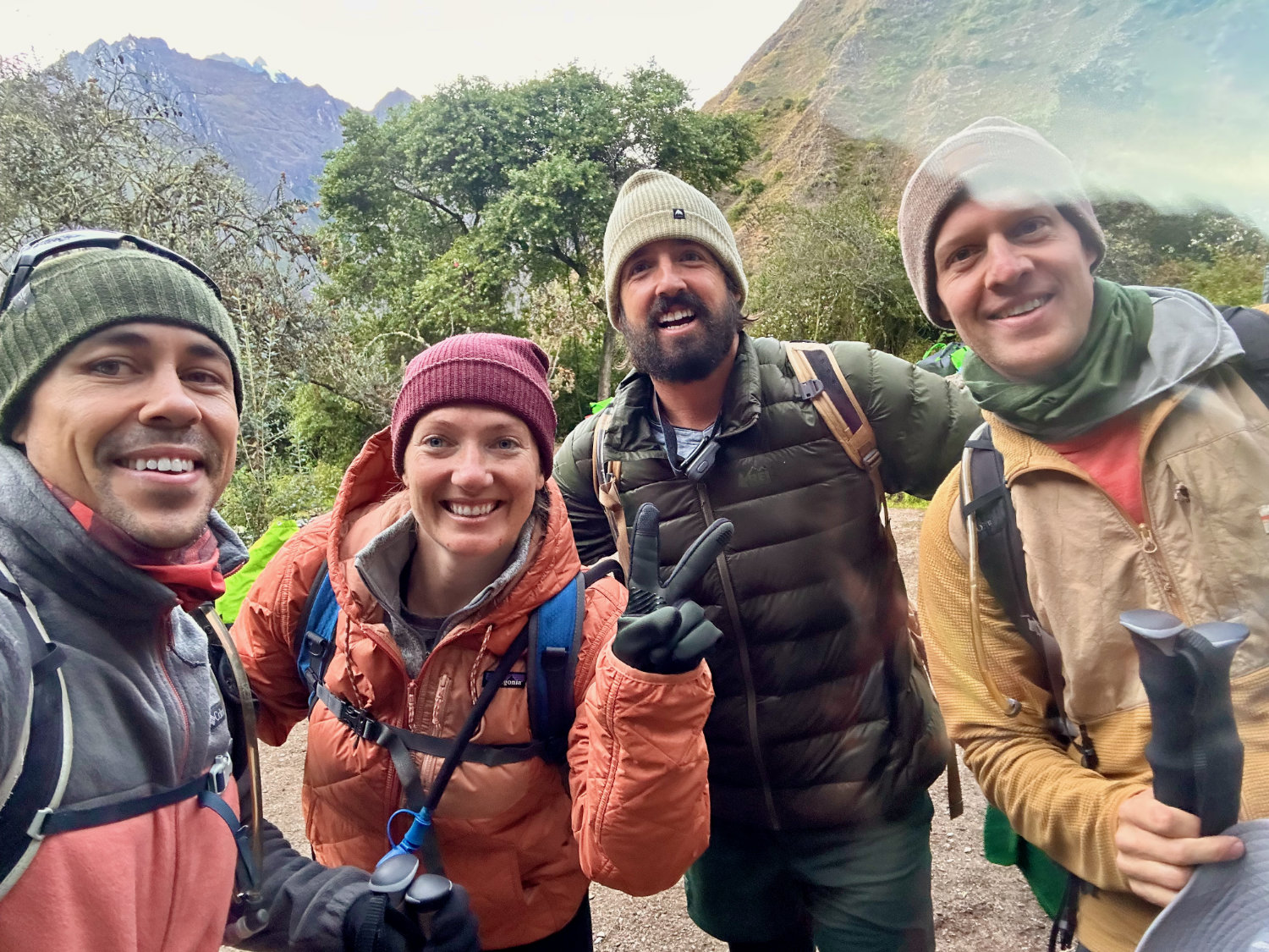 Staring out Inca Trail trek adventure with our besties