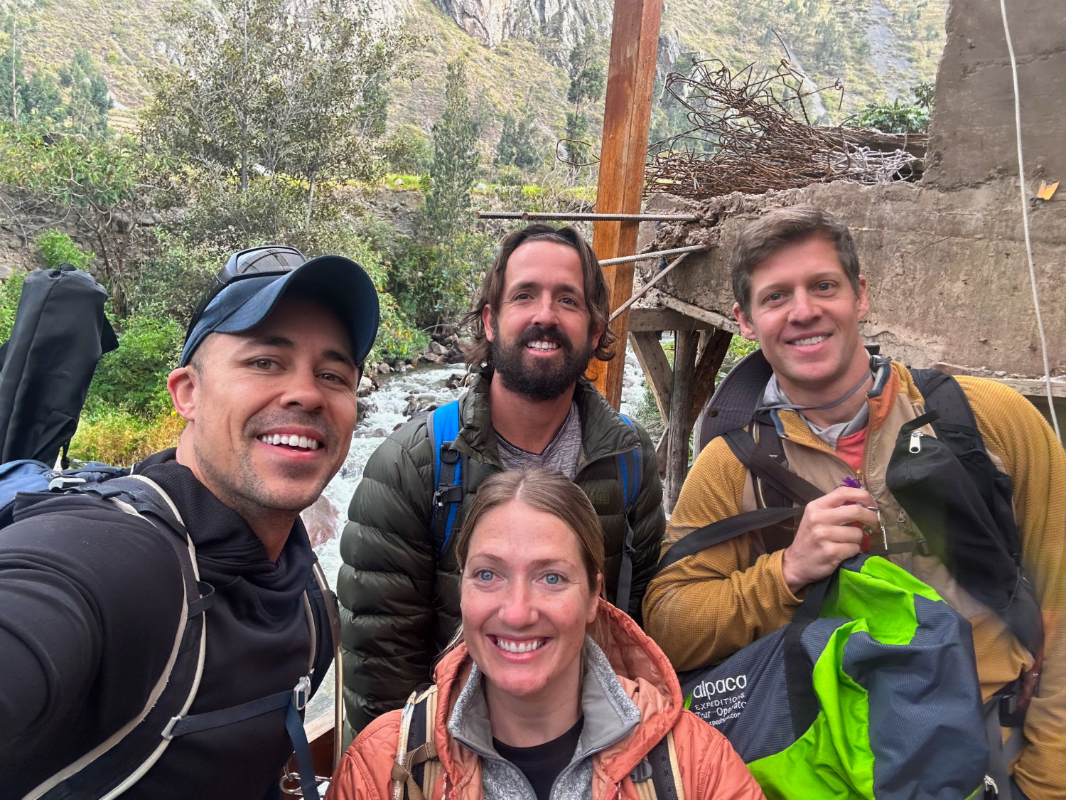 Starting out Inca Trail trek adventure with our besties