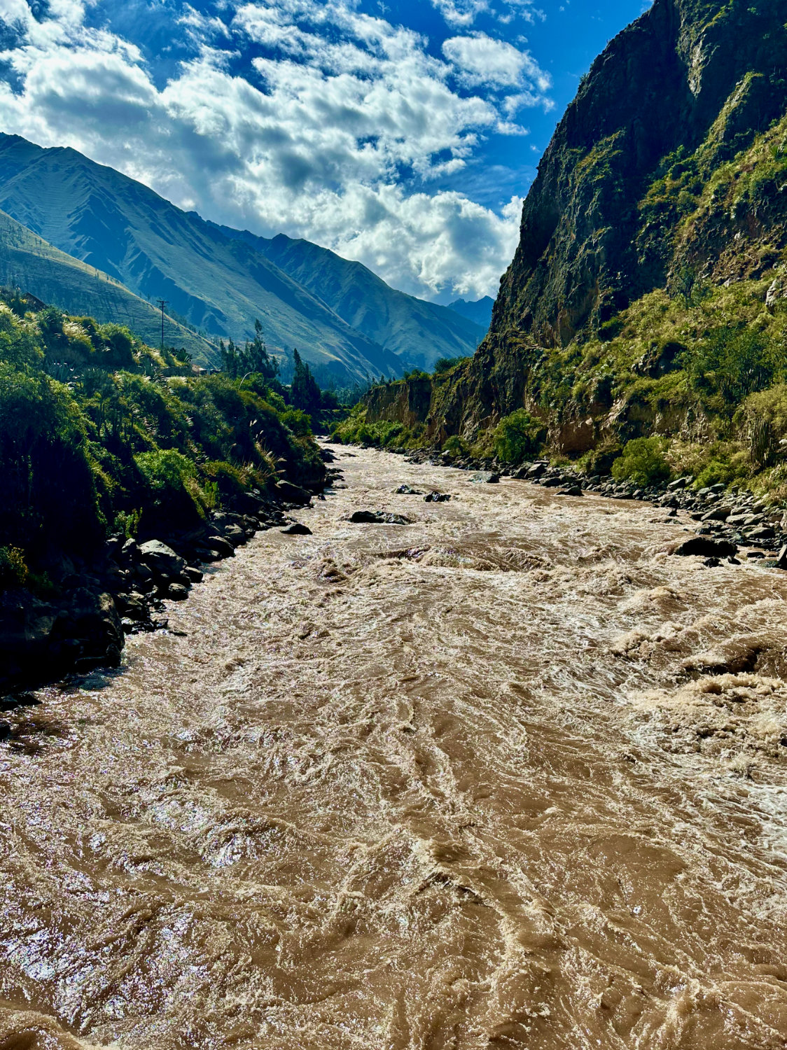 The urubamba river along the inca trail day 1