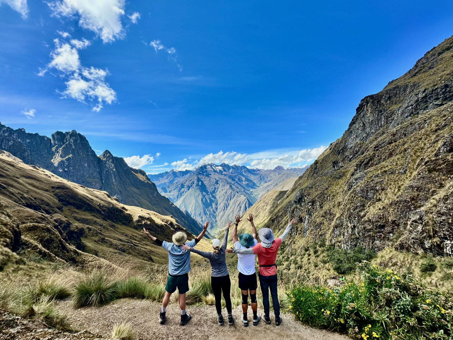 The top of Dead Woman's Pass on the Inca Trail