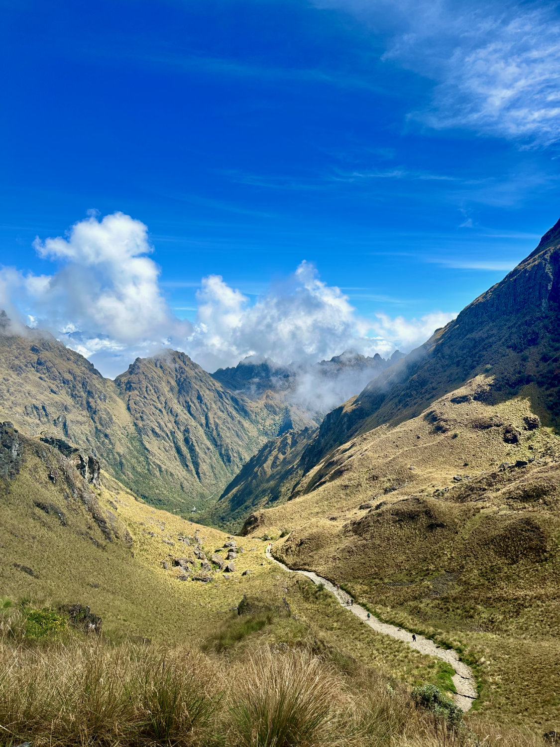 The top of Dead Woman's Pass on the Inca Trail