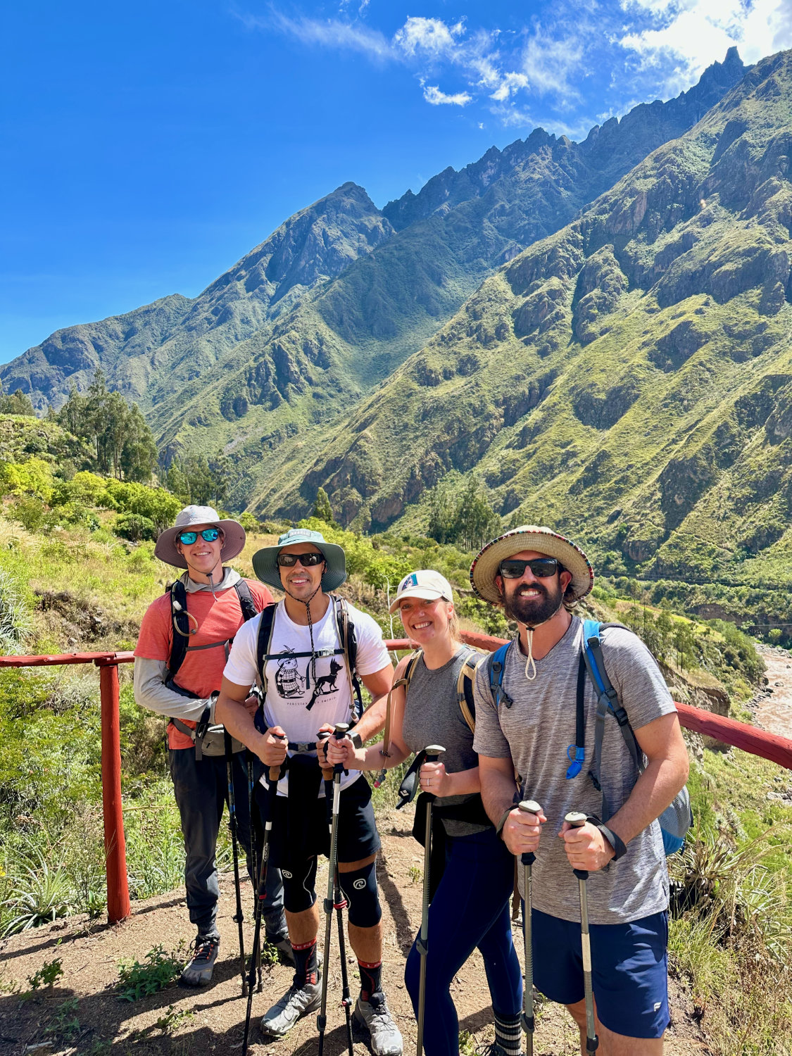 Staring out Inca Trail trek adventure with our besties