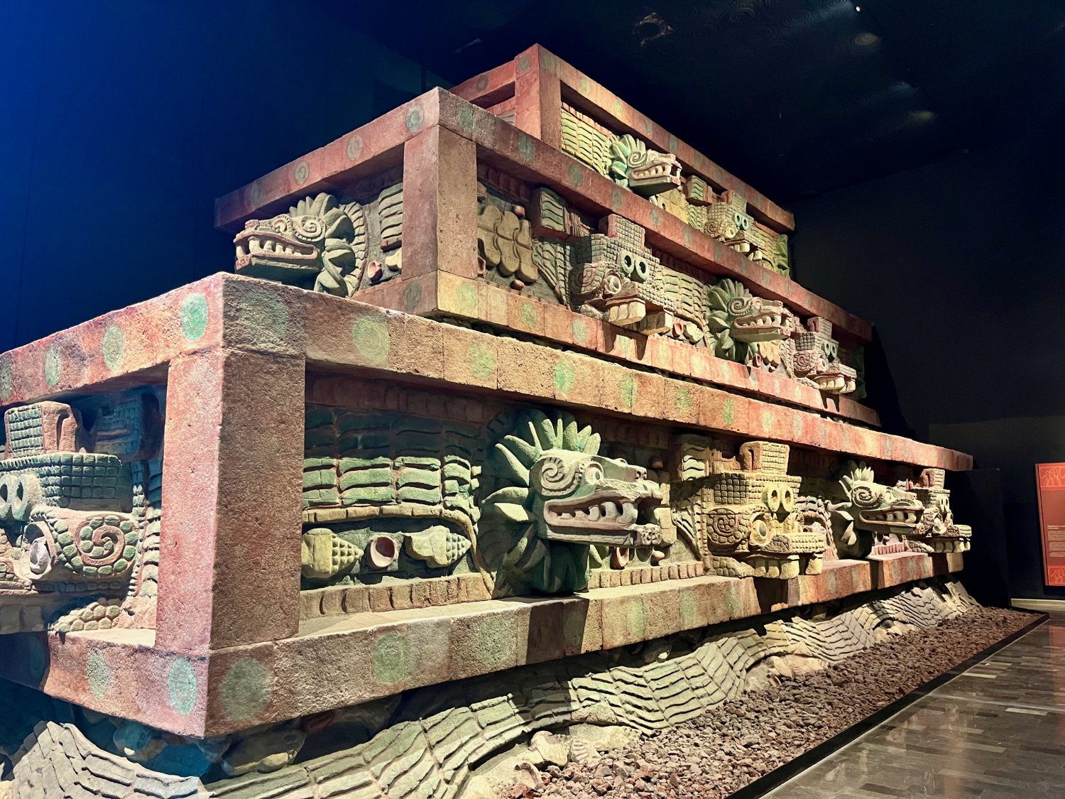 Temple of the Feathered Serpent at the National Museum of Anthropology in Mexico City