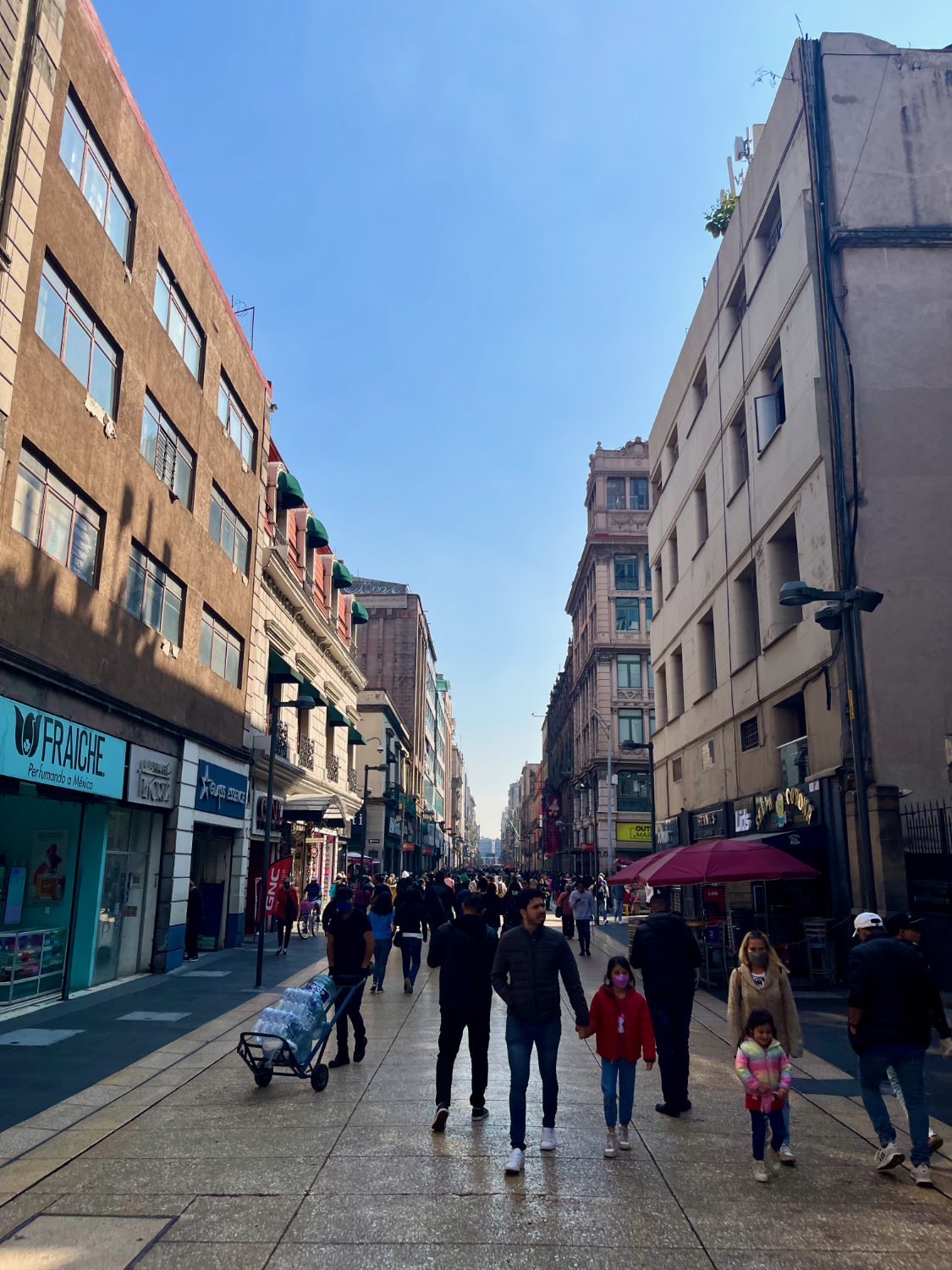 Walking madero street Mexico City