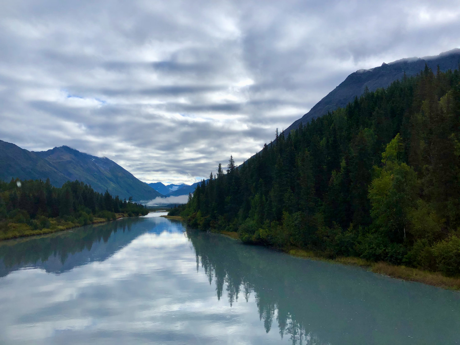 Stunning view on the train ride from Anchorage to Seward on Alaska Railroad