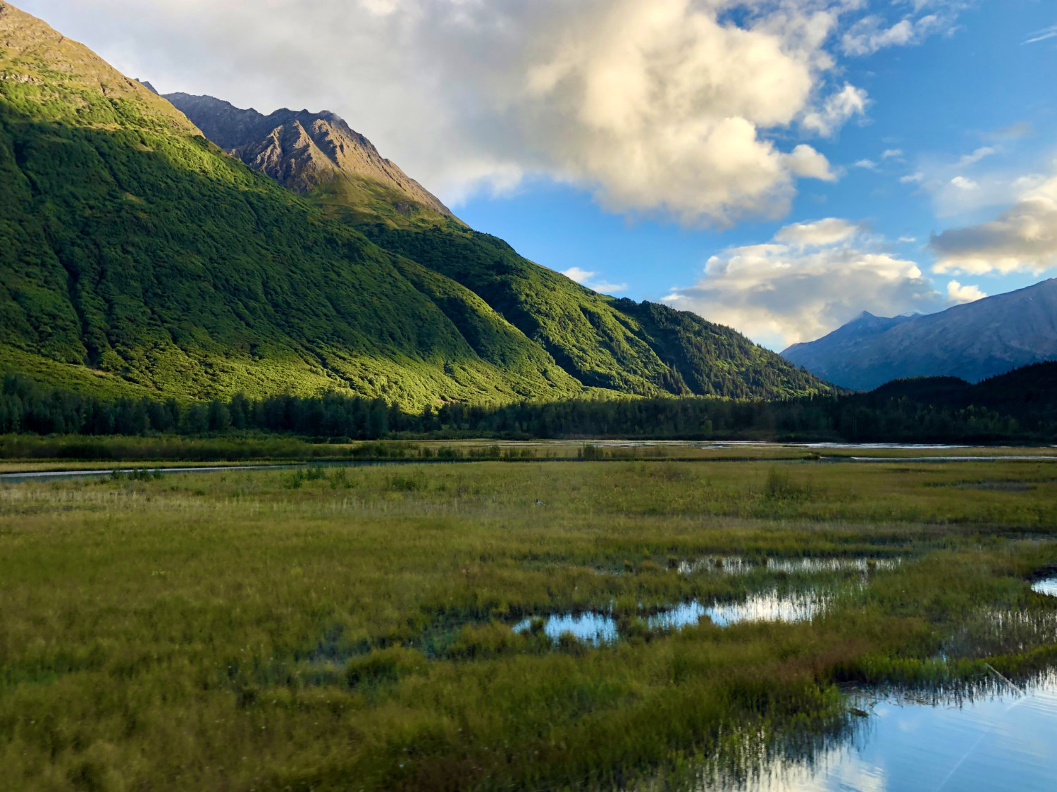 Stunning view on the train ride from Anchorage to Seward on Alaska Railraod