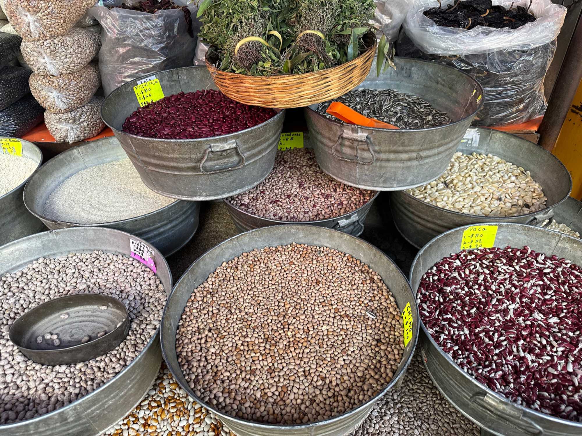 Beans at the Tepoztlán market