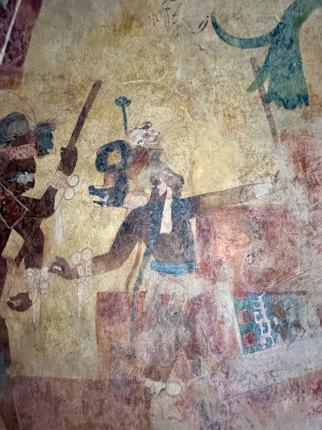 Detail of nobles and musicians from Room 3 celebration murals