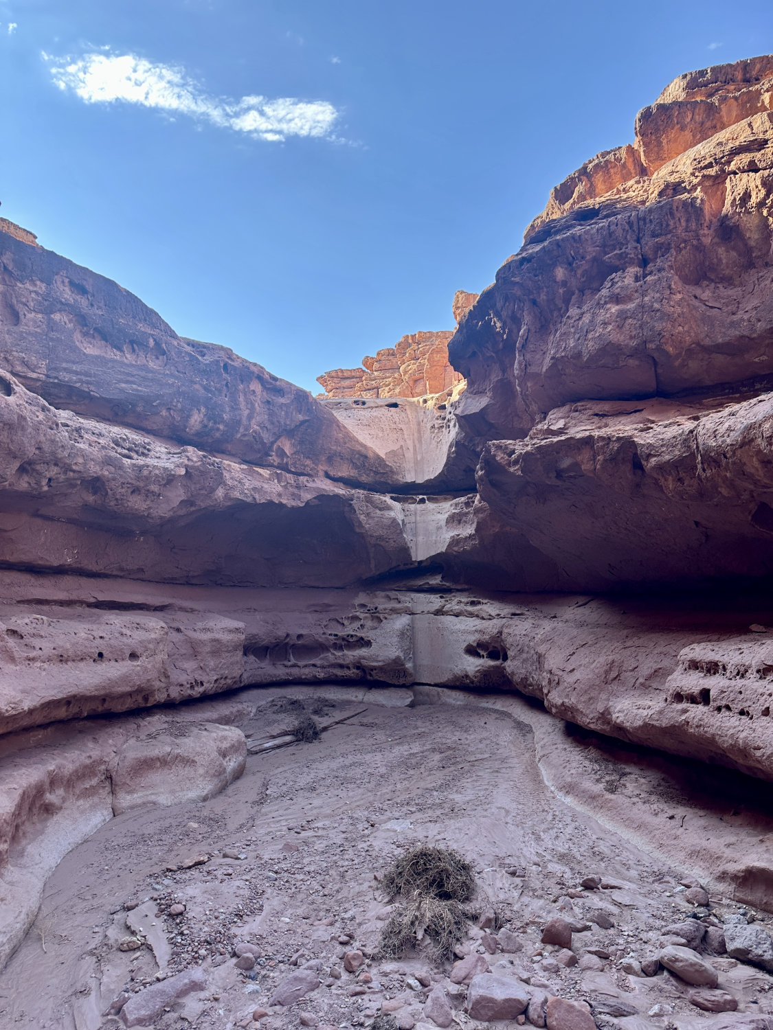 Dried up waterall at Cathedral Wash