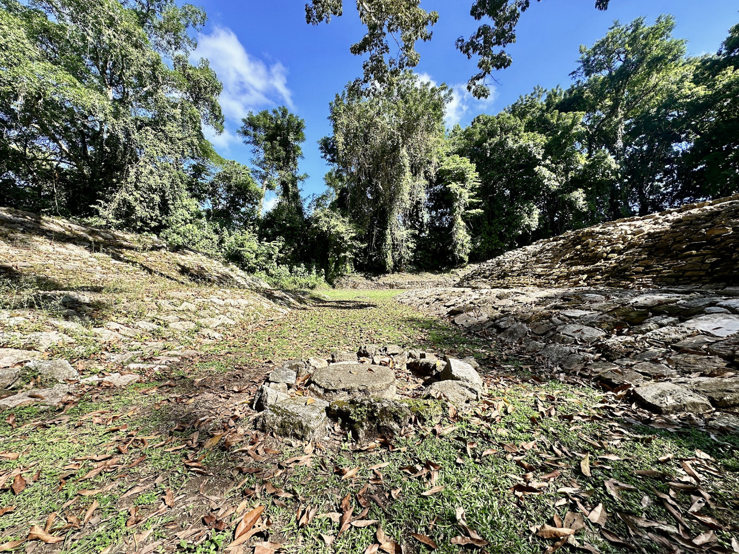 Building 14 and ancient ball court