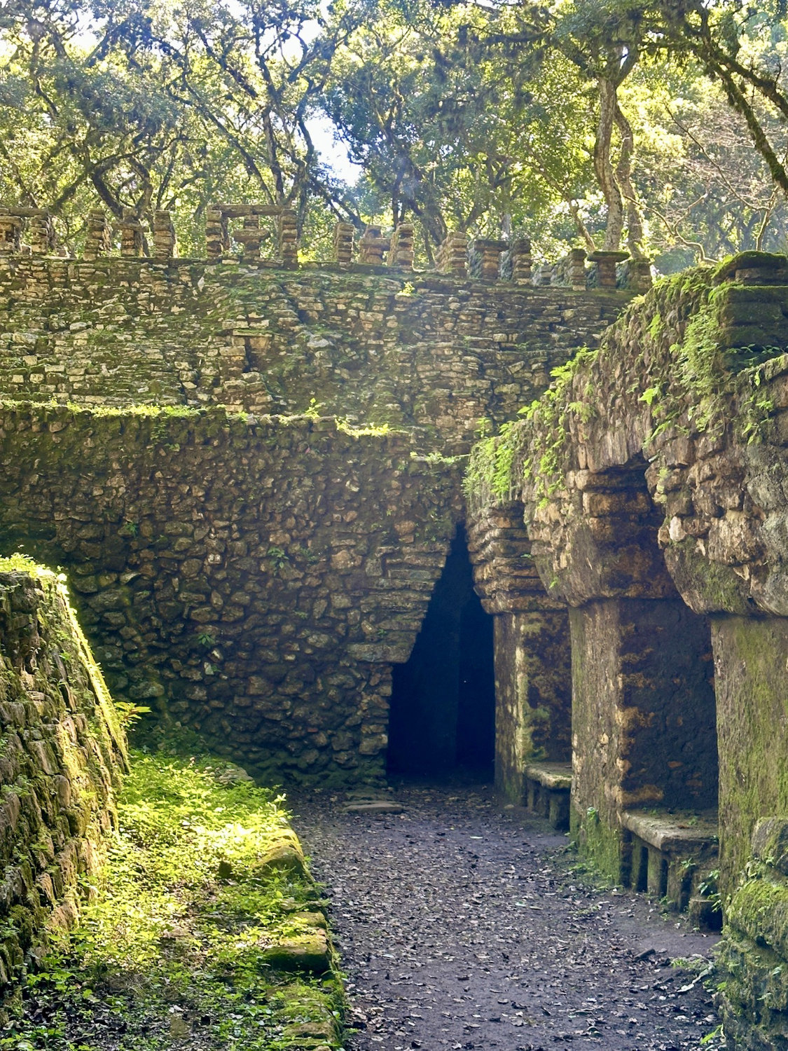 Entrance to the Gran Plaza labyrinth