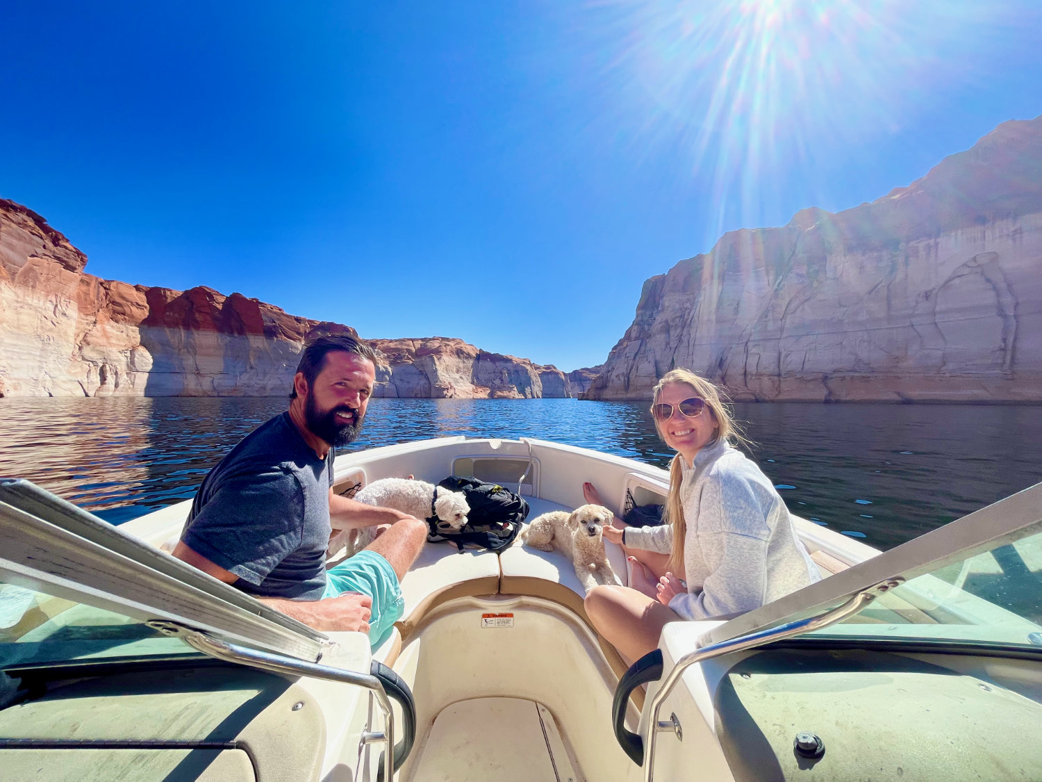 Our besties Grant and Michelle at Lake Powell near Page Arizona